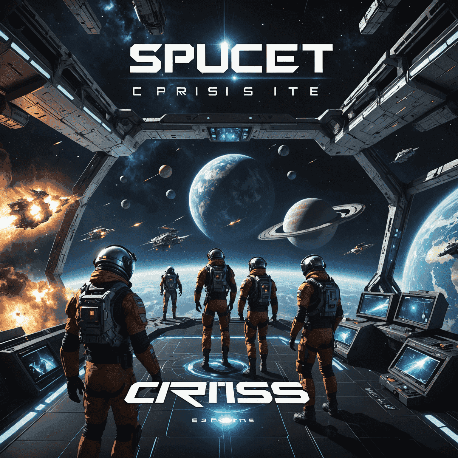 A cooperative real-time space crisis management game with a CD soundtrack